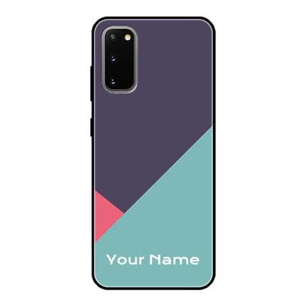 Galaxy S20 Custom Glass Mobile Case - Tri Color abstract Design Galaxy S20 Custom Glass Mobile Case - Tri Color abstract Design