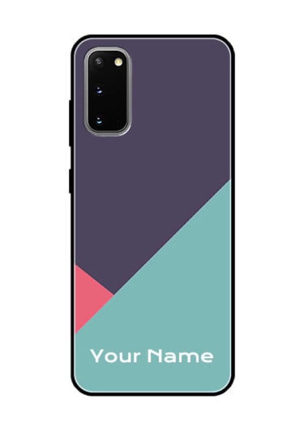 Galaxy S20 Custom Glass Mobile Case - Tri Color abstract Design