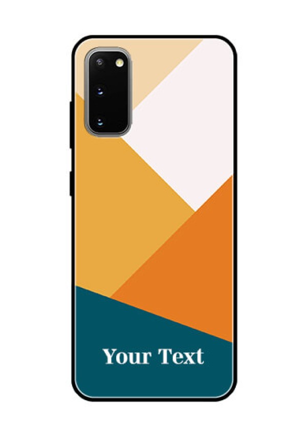 Galaxy S20 Personalized Glass Phone Case - Stacked Multi-colour Design