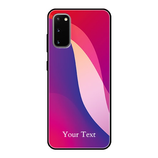 Galaxy S20 Personalized Glass Phone Case - Digital abstract Overlap Design Galaxy S20 Personalized Glass Phone Case - Digital abstract Overlap Design