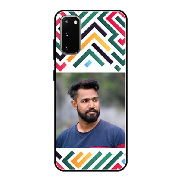 Galaxy S20 Personalized Glass Phone Case - Colorful Maze Pattern Design Galaxy S20 Personalized Glass Phone Case - Colorful Maze Pattern Design