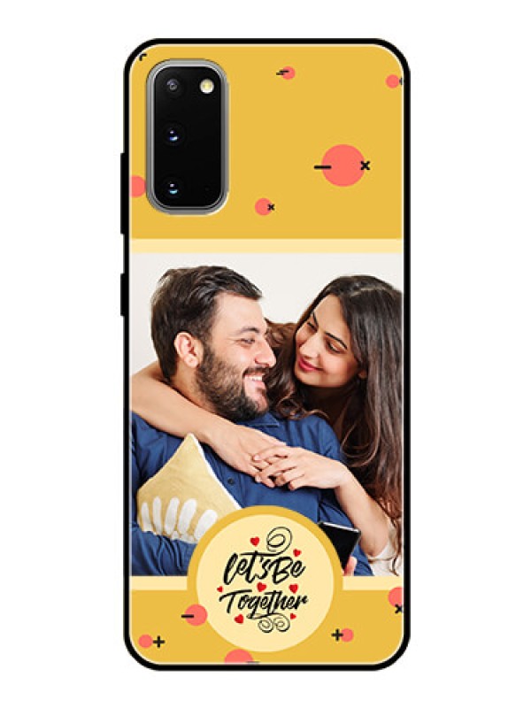 Custom Galaxy S20 Photo Printing on Glass Case - Lets be Together Design