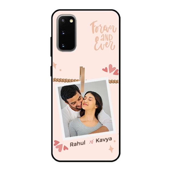 Galaxy S20 Custom Glass Phone Case - Forever and ever love Design