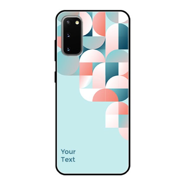 Galaxy S20 Custom Glass Phone Case - Stylish Semi-circle Pattern Design Galaxy S20 Custom Glass Phone Case - Stylish Semi-circle Pattern Design