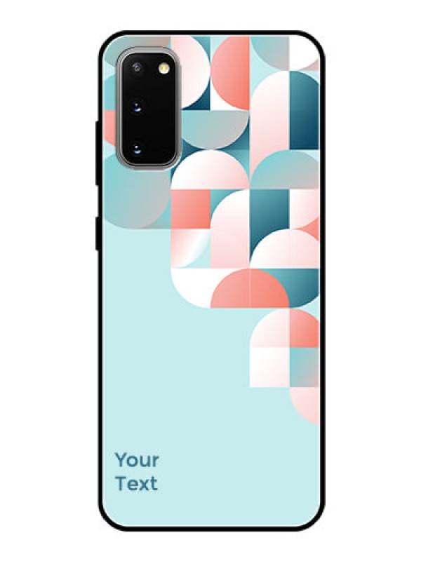 Custom Galaxy S20 Custom Glass Phone Case - Stylish Semi-circle Pattern Design