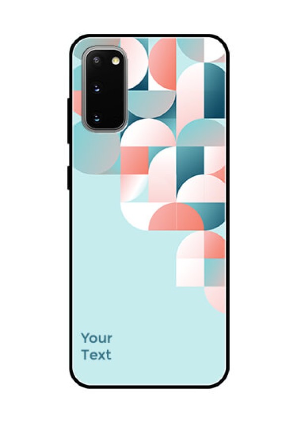 Galaxy S20 Custom Glass Phone Case - Stylish Semi-circle Pattern Design