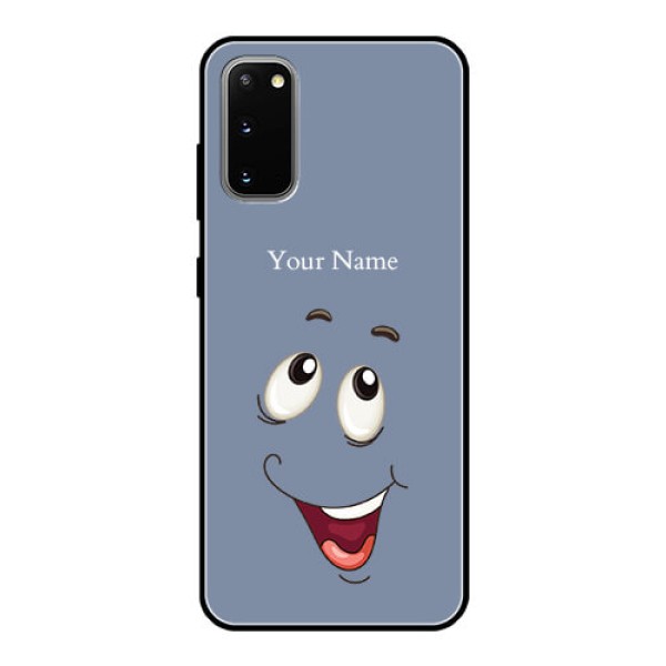Galaxy S20 Photo Printing on Glass Case - Laughing Cartoon Face Design Galaxy S20 Photo Printing on Glass Case - Laughing Cartoon Face Design