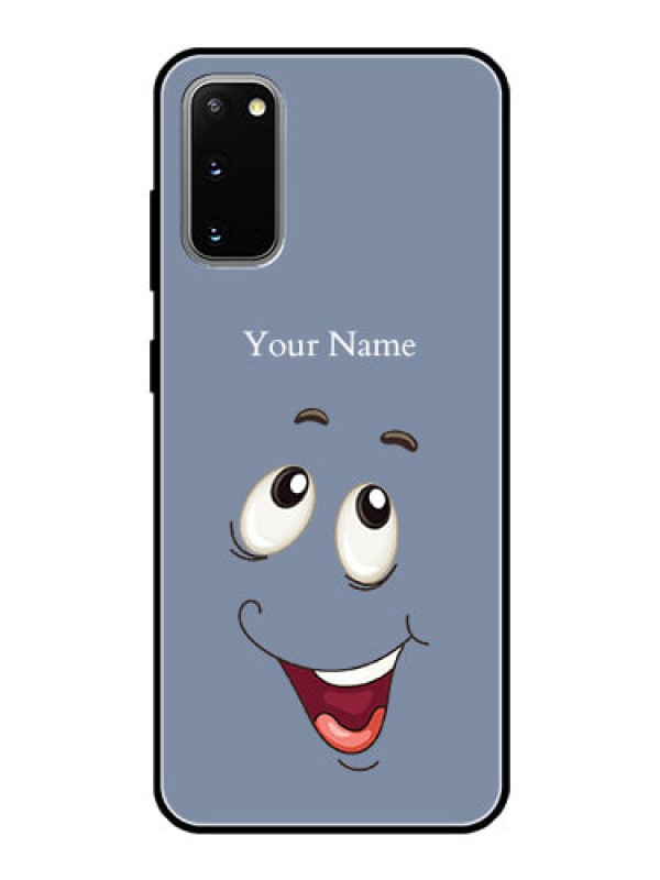 Custom Galaxy S20 Photo Printing on Glass Case - Laughing Cartoon Face Design