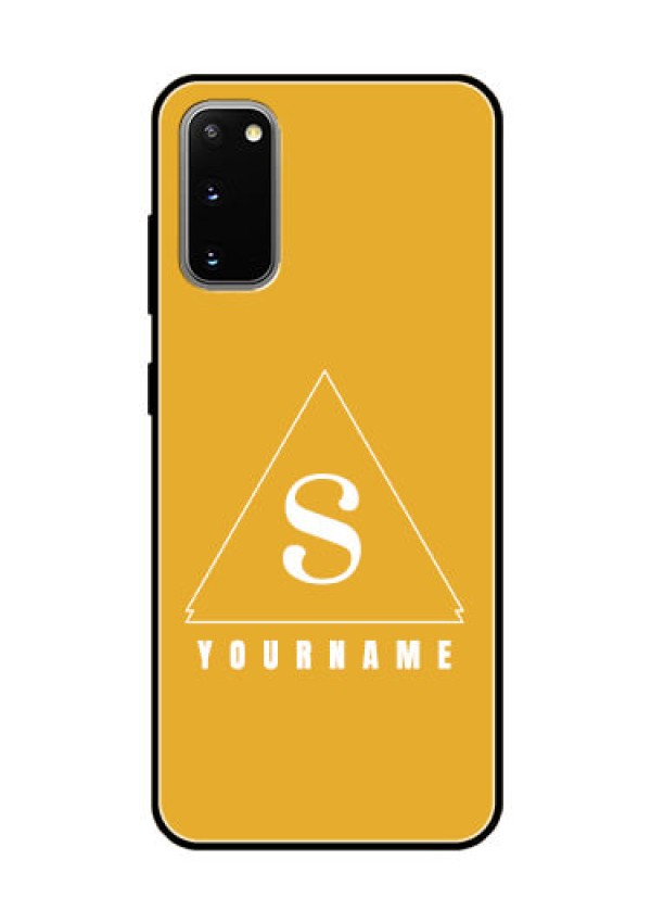 Galaxy S20 Personalized Glass Phone Case - simple triangle Design