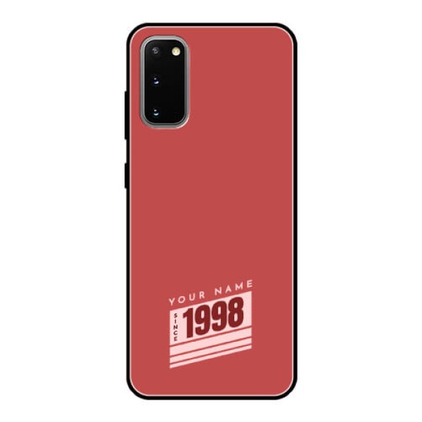 Galaxy S20 Custom Glass Phone Case - Red custom year of birth Design Galaxy S20 Custom Glass Phone Case - Red custom year of birth Design