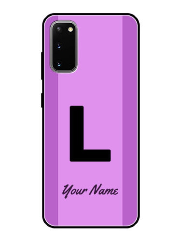 Custom Galaxy S20 Custom Glass Phone Case - Tricolor custom text Design