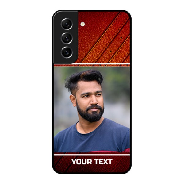 Galaxy S21 FE 5G Personalized Glass Phone Case - Leather Phone Case Design Galaxy S21 FE 5G Personalized Glass Phone Case - Leather Phone Case Design