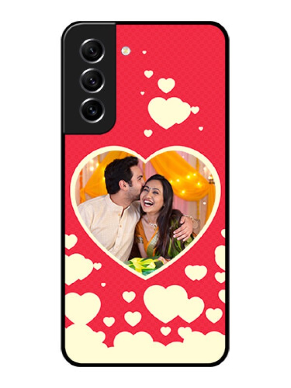 Custom Galaxy S21 FE 5G Custom Glass Mobile Case - Love Symbols Phone Cover Design