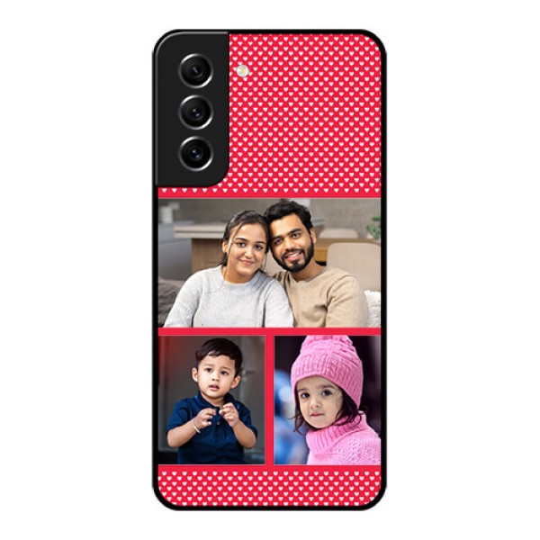 Galaxy S21 FE 5G Personalized Glass Phone Case - Bulk Pic Upload Design
