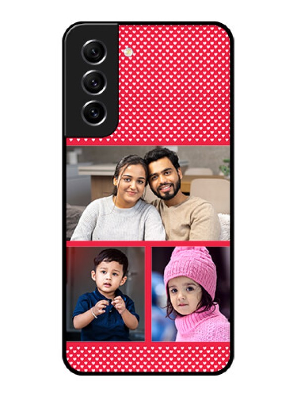 Custom Galaxy S21 FE 5G Personalized Glass Phone Case - Bulk Pic Upload Design