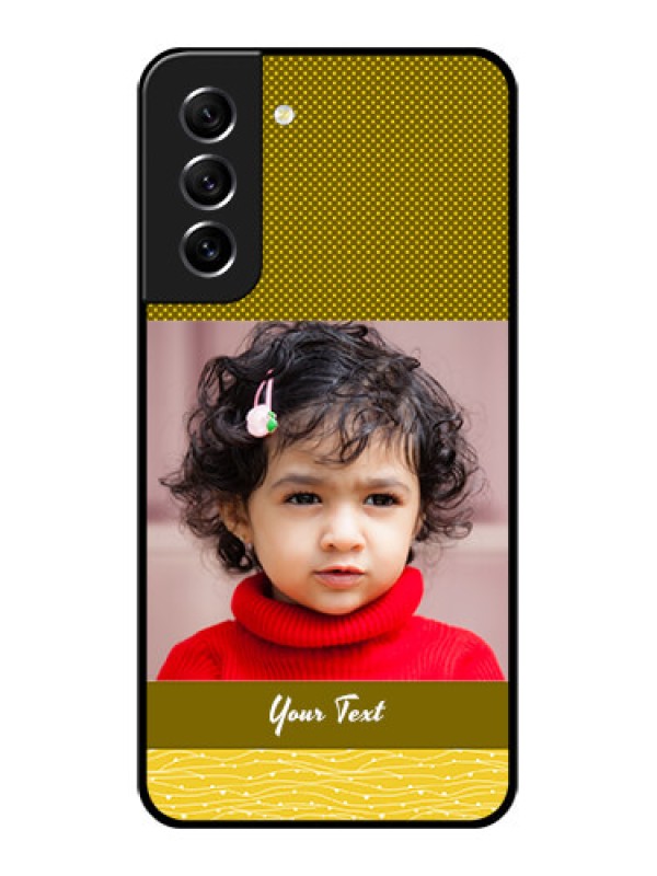 Custom Galaxy S21 FE 5G Custom Glass Phone Case - Simple Green Color Design