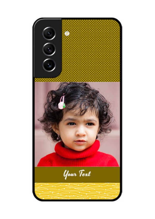Galaxy S21 FE 5G Custom Glass Phone Case - Simple Green Color Design