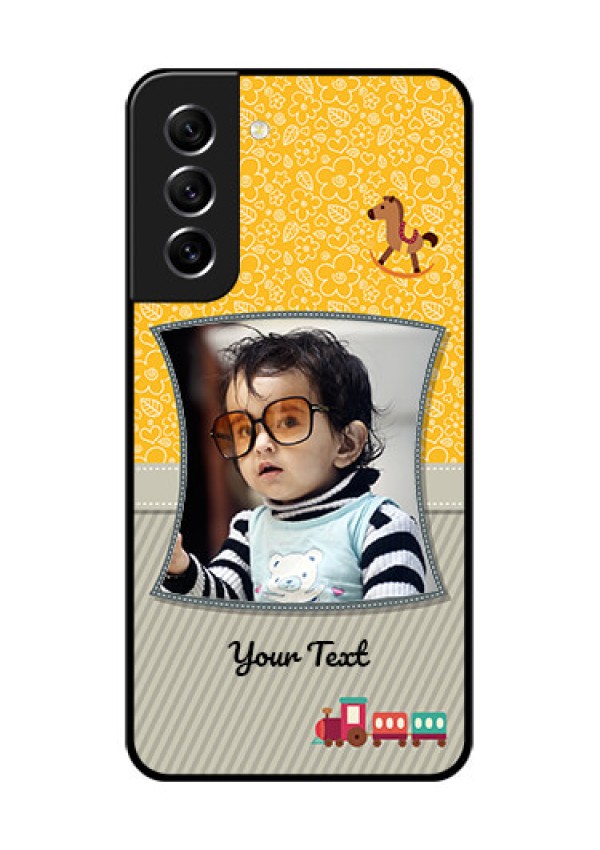 Galaxy S21 FE 5G Personalized Glass Phone Case - Baby Picture Upload Design