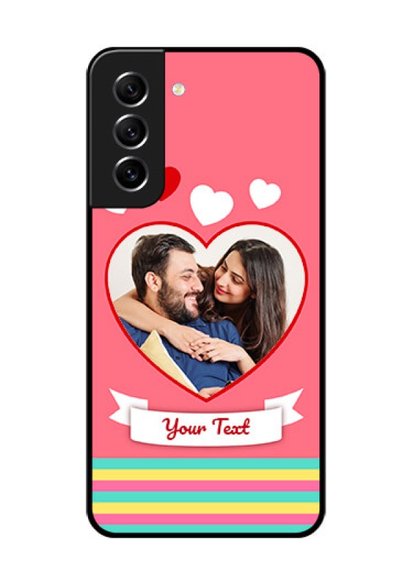 Galaxy S21 FE 5G Photo Printing on Glass Case - Love Doodle Design
