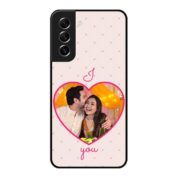 Galaxy S21 FE 5G Custom Glass Mobile Case - Heart Shape Design