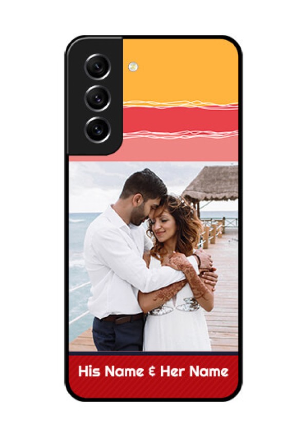 Galaxy S21 FE 5G Custom Glass Mobile Case - Colorful Case Design
