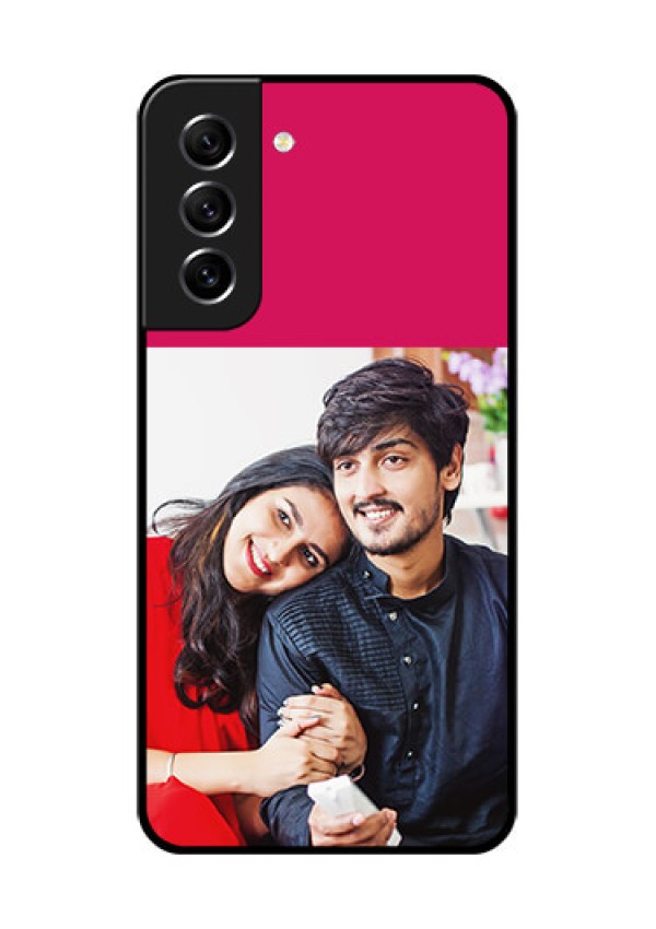 Galaxy S21 FE 5G Custom Glass Mobile Case - Anniversary Cover Design