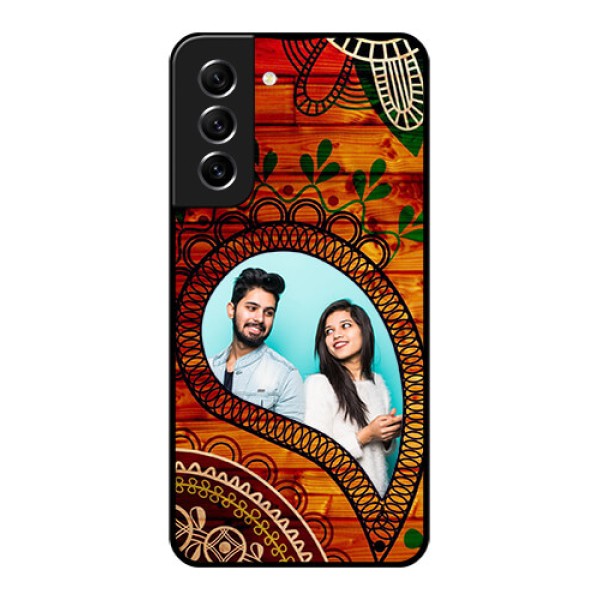 Galaxy S21 FE 5G Personalized Glass Phone Case - Abstract Colorful Design