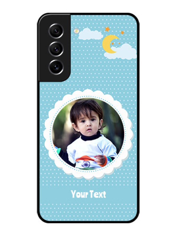 Custom Galaxy S21 FE 5G Personalised Glass Phone Case - Violet Pattern Design