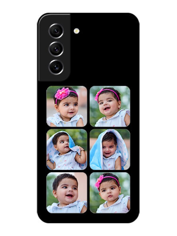 Custom Galaxy S21 FE 5G Photo Printing on Glass Case - Multiple Pictures Design