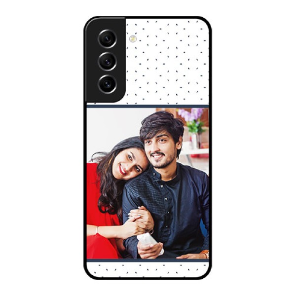Galaxy S21 FE 5G Personalized Glass Phone Case - Premium Dot Design