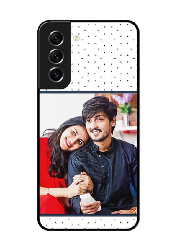 Galaxy S21 FE 5G Personalized Glass Phone Case - Premium Dot Design
