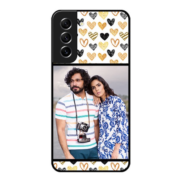 Galaxy S21 FE 5G Photo Printing on Glass Case - Love Symbol Design