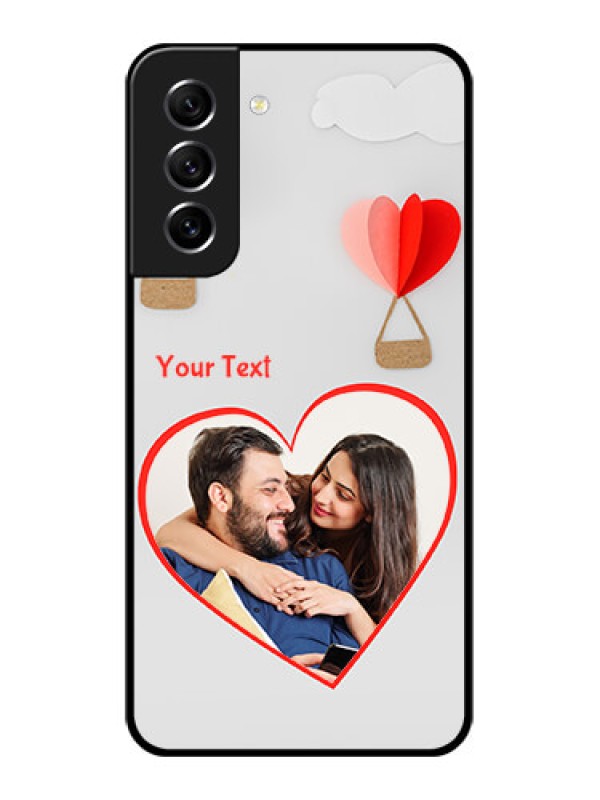Custom Galaxy S21 FE 5G Custom Glass Mobile Case - Parachute Love Design