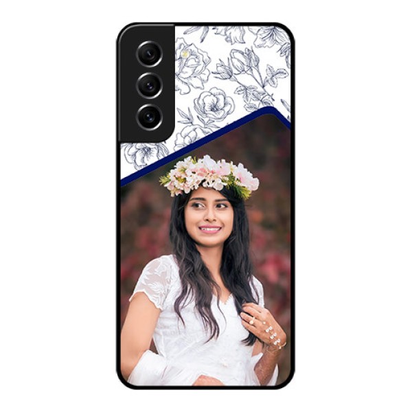 Galaxy S21 FE 5G Personalized Glass Phone Case - Premium Floral Design Galaxy S21 FE 5G Personalized Glass Phone Case - Premium Floral Design