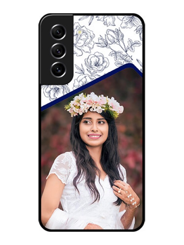 Custom Galaxy S21 FE 5G Personalized Glass Phone Case - Premium Floral Design