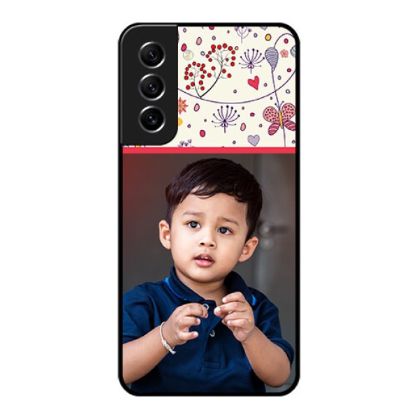 Galaxy S21 FE 5G Custom Glass Mobile Case - Premium Floral Design