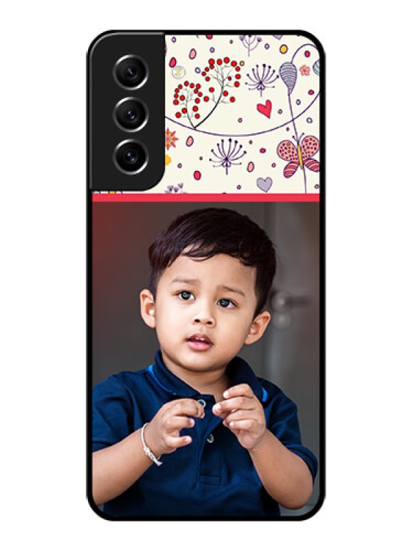 Custom Galaxy S21 FE 5G Custom Glass Mobile Case - Premium Floral Design