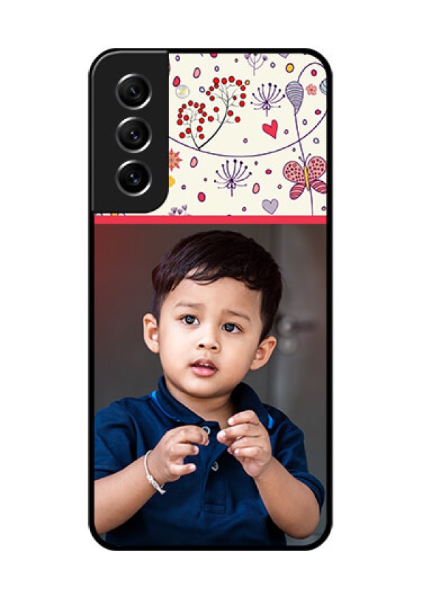 Galaxy S21 FE 5G Custom Glass Mobile Case - Premium Floral Design