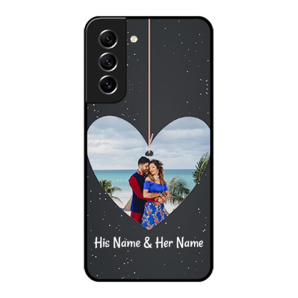 Galaxy S21 FE 5G Custom Glass Phone Case - Hanging Heart Design