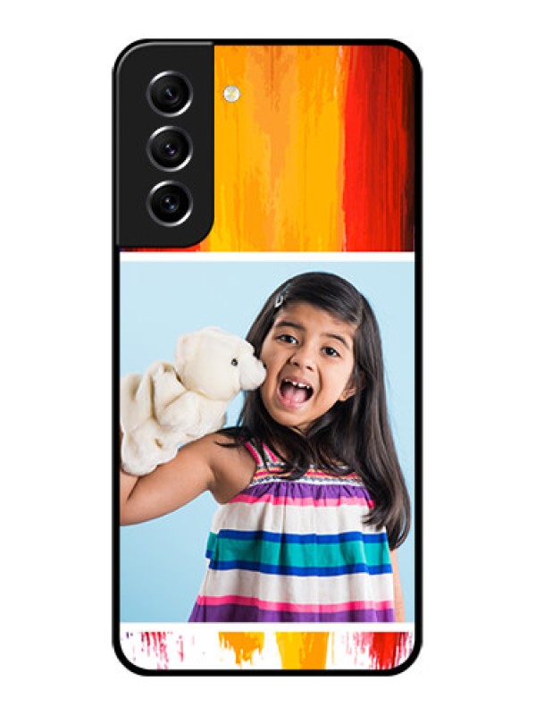 Custom Galaxy S21 FE 5G Personalized Glass Phone Case - Multi Color Design