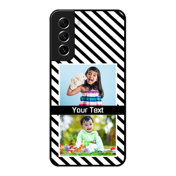 Galaxy S21 FE 5G Photo Printing on Glass Case - Black And White Stripes Design Galaxy S21 FE 5G Photo Printing on Glass Case - Black And White Stripes Design