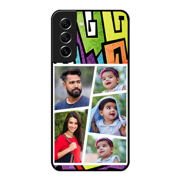 Galaxy S21 FE 5G Custom Glass Phone Case - Graffiti pattern Design