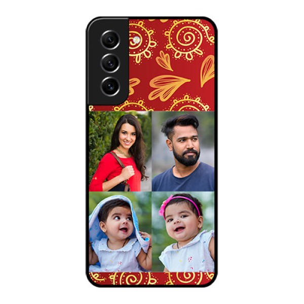 Galaxy S21 FE 5G Photo Printing on Glass Case - 4 Image Traditional Design Galaxy S21 FE 5G Photo Printing on Glass Case - 4 Image Traditional Design