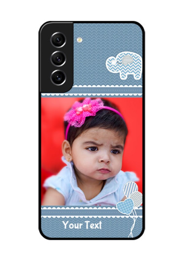 Galaxy S21 FE 5G Photo Printing on Glass Case - with Kids Pattern Design