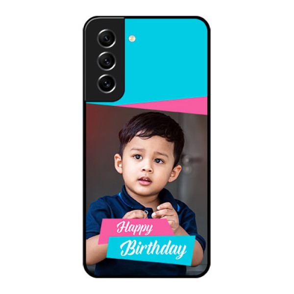 Galaxy S21 FE 5G Personalized Glass Phone Case - Image Holder with 2 Color Design Galaxy S21 FE 5G Personalized Glass Phone Case - Image Holder with 2 Color Design