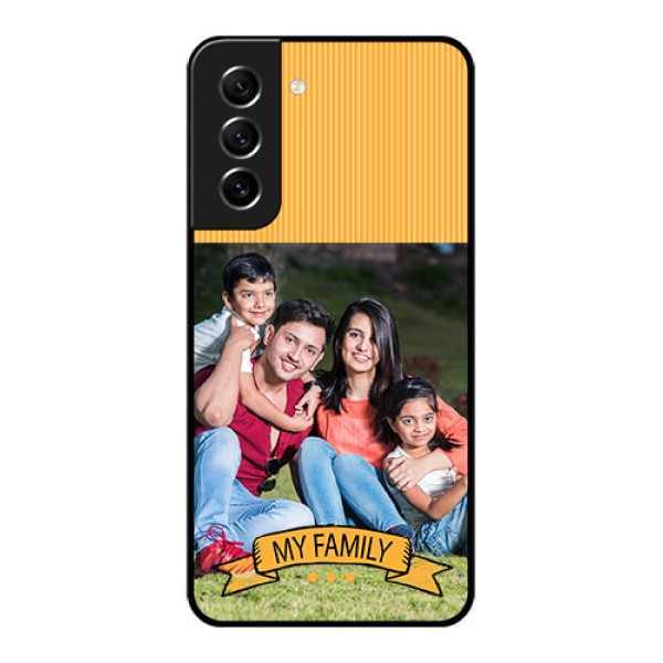 Galaxy S21 FE 5G Custom Glass Phone Case - My Family Design