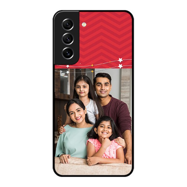 Galaxy S21 FE 5G Personalized Glass Phone Case - Happy Family Design