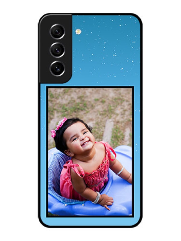 Custom Galaxy S21 FE 5G Custom Glass Mobile Case - Wave Pattern Colorful Design