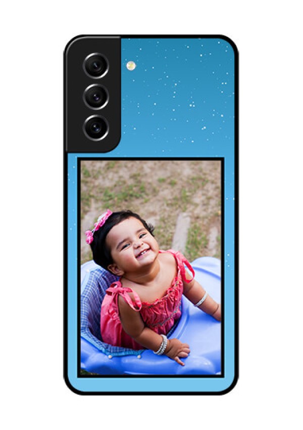 Galaxy S21 FE 5G Custom Glass Mobile Case - Wave Pattern Colorful Design