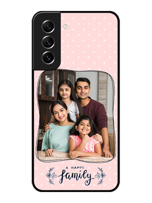 Custom Galaxy S21 FE 5G Custom Glass Phone Case - Family with Dots Design